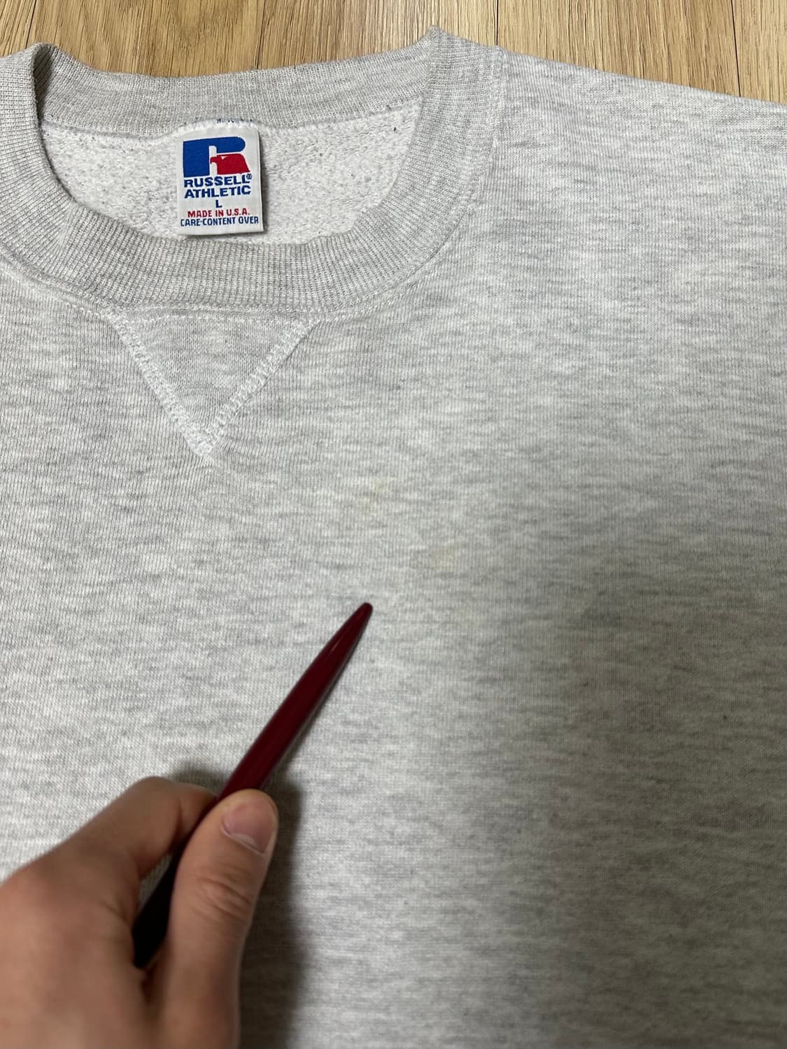 90s 빈티지 러셀 스웻셔츠 그레이 L USA 상품이미지8