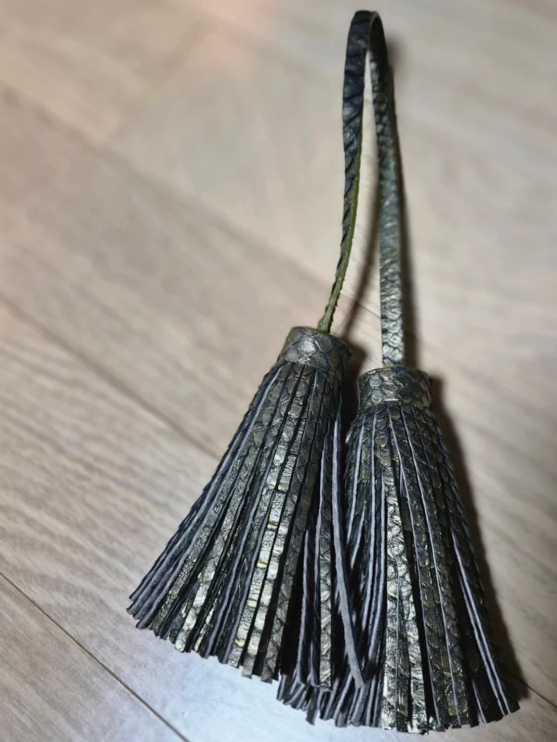 리얼 파이톤 (뱀피) 태슬 장식 (미사용) 상품이미지2