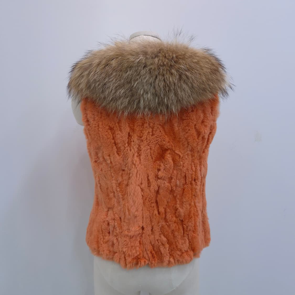 천연 라쿤 퍼카라 포인트 여성 조끼 베스트 상품이미지8