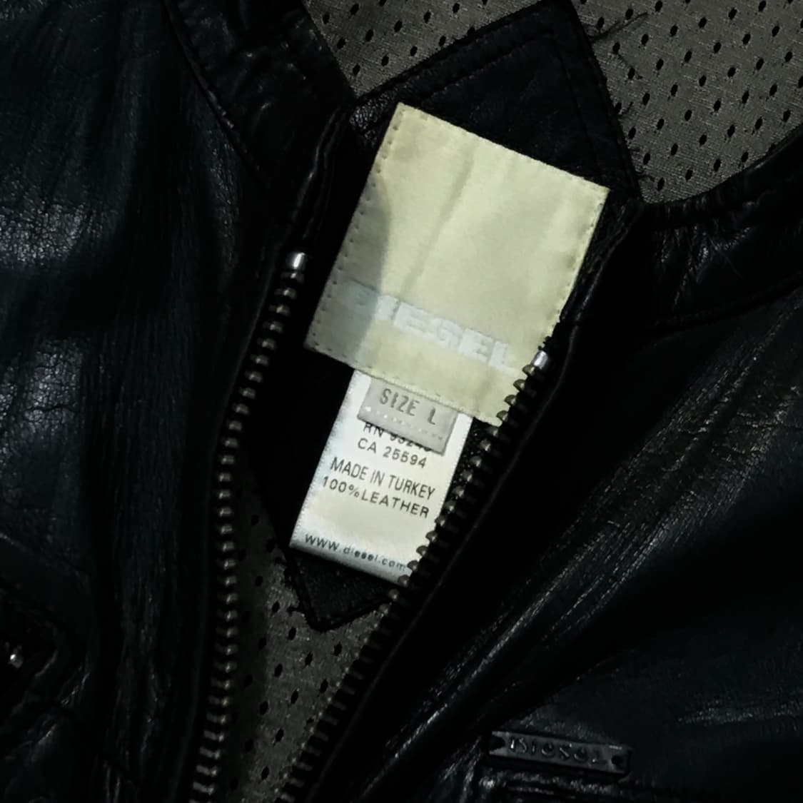 디젤 블랙 투웨이 집업 양가죽 레더 라이더 자켓 남성 102 105 상품이미지4