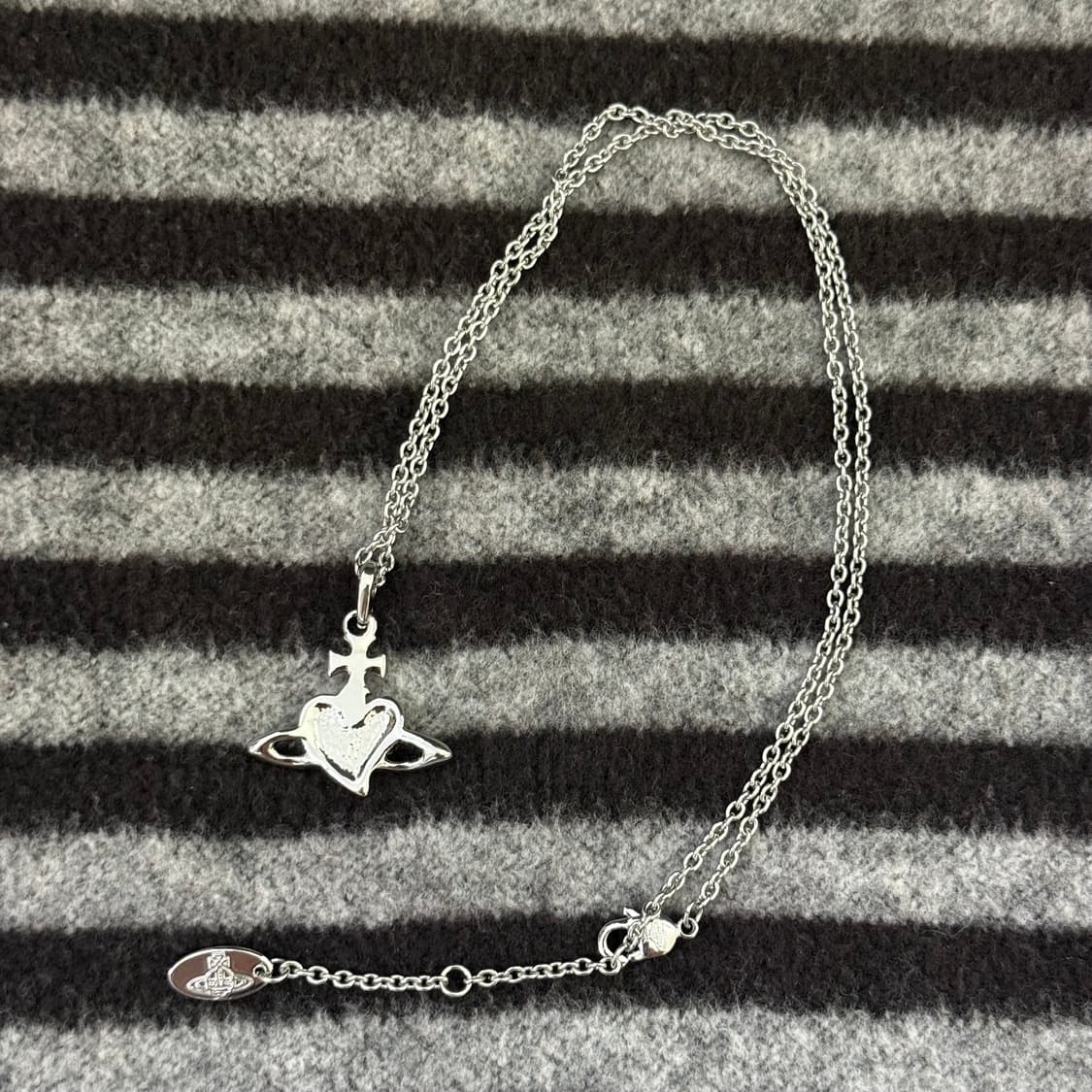 비비안웨스트우드 디아망떼 퍼플 하트 목걸이 상품이미지2