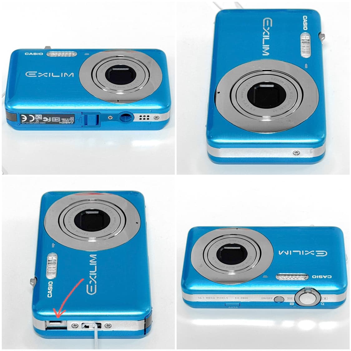 카시오 엑슬림 Z800 베이비블루 빈티지디카 상품이미지3