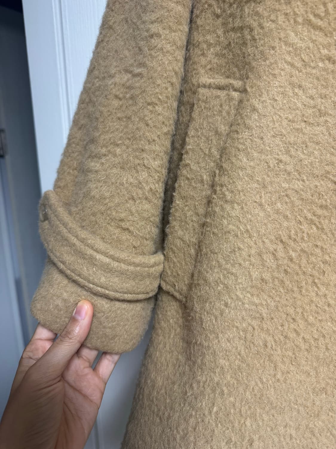 OUNCE 온스 베이비 알파카 캐롤 하프 코트 부클 상품이미지5