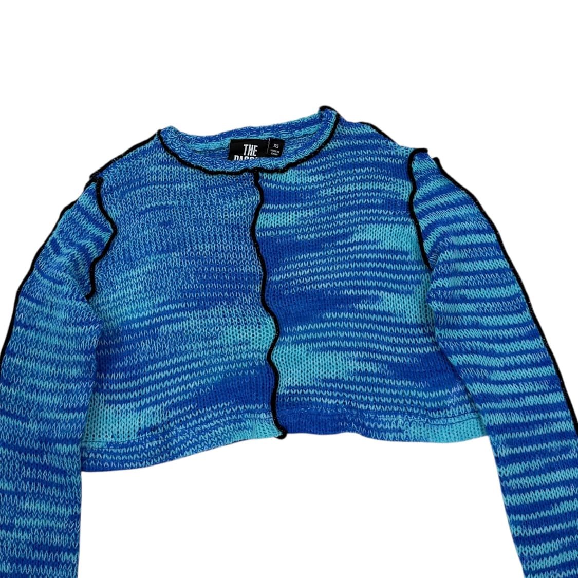 더 래그드 프리스트 크롭 니트 블루 XS 상품이미지2