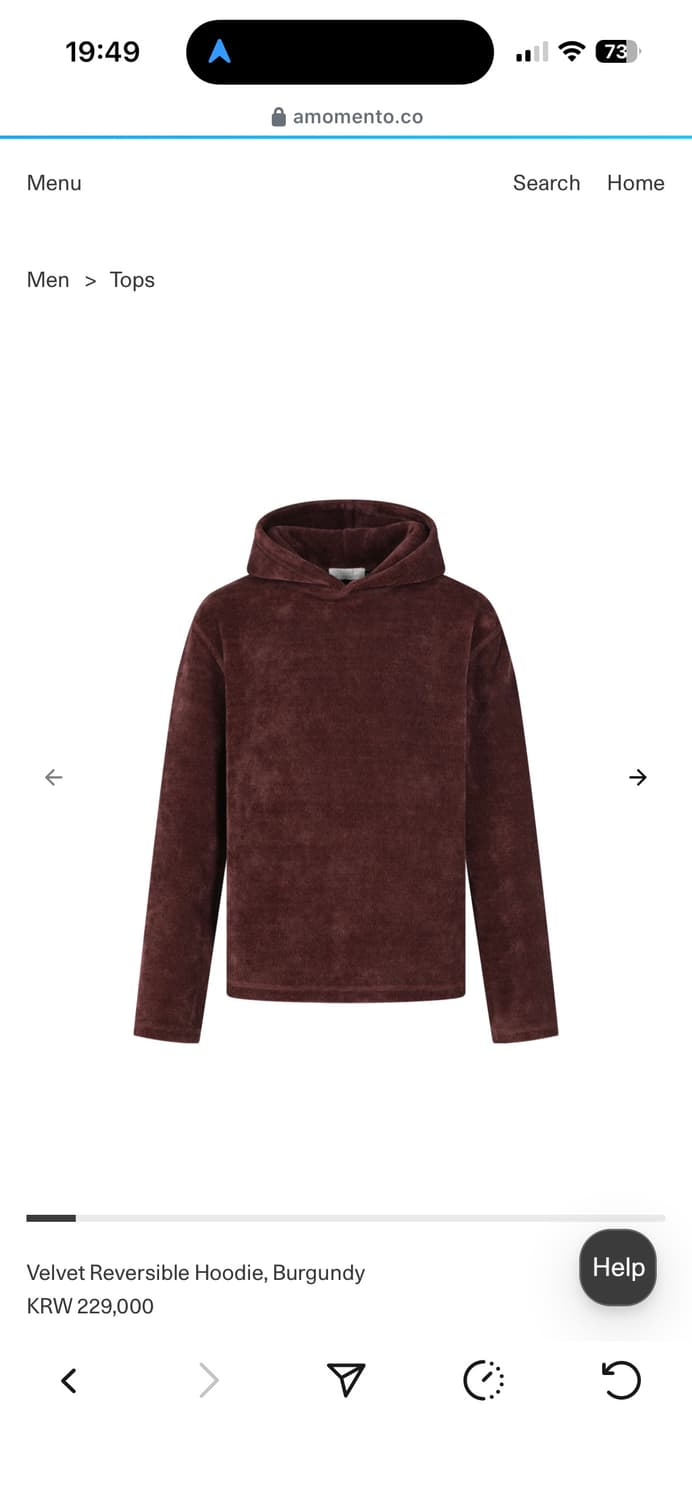 아모멘토 리버시블 후드 상품이미지1