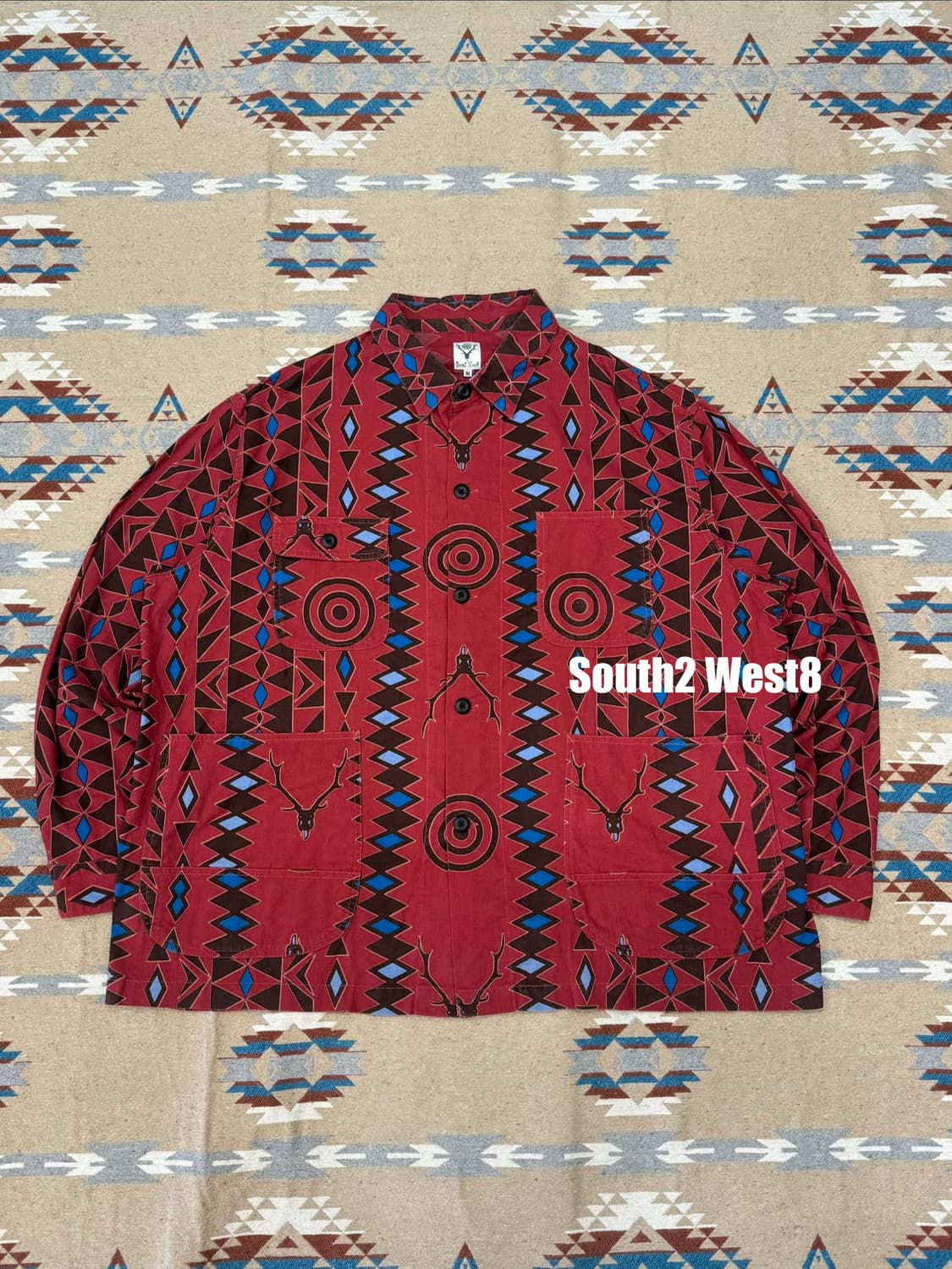 [M][100-105] 남이서팔 헌팅 플란넬 커버올 레드  상품이미지1