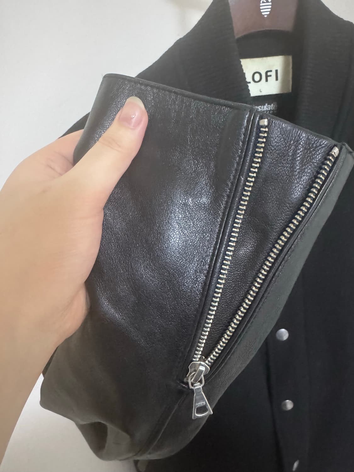 로파이 울/양가죽 바시티 자켓 L 상품이미지3