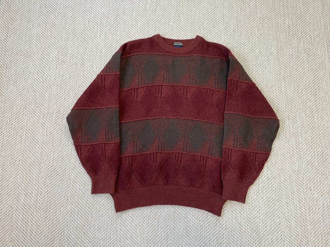 9~00s Renown 빈티지 지오메트릭 울 니트 J03416 상품이미지1