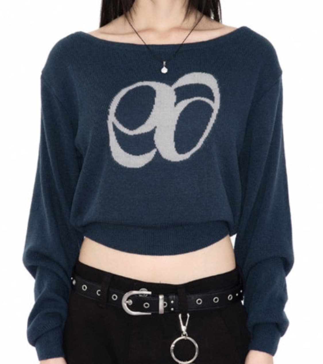 애즈온 보트넥 니트 상품이미지1