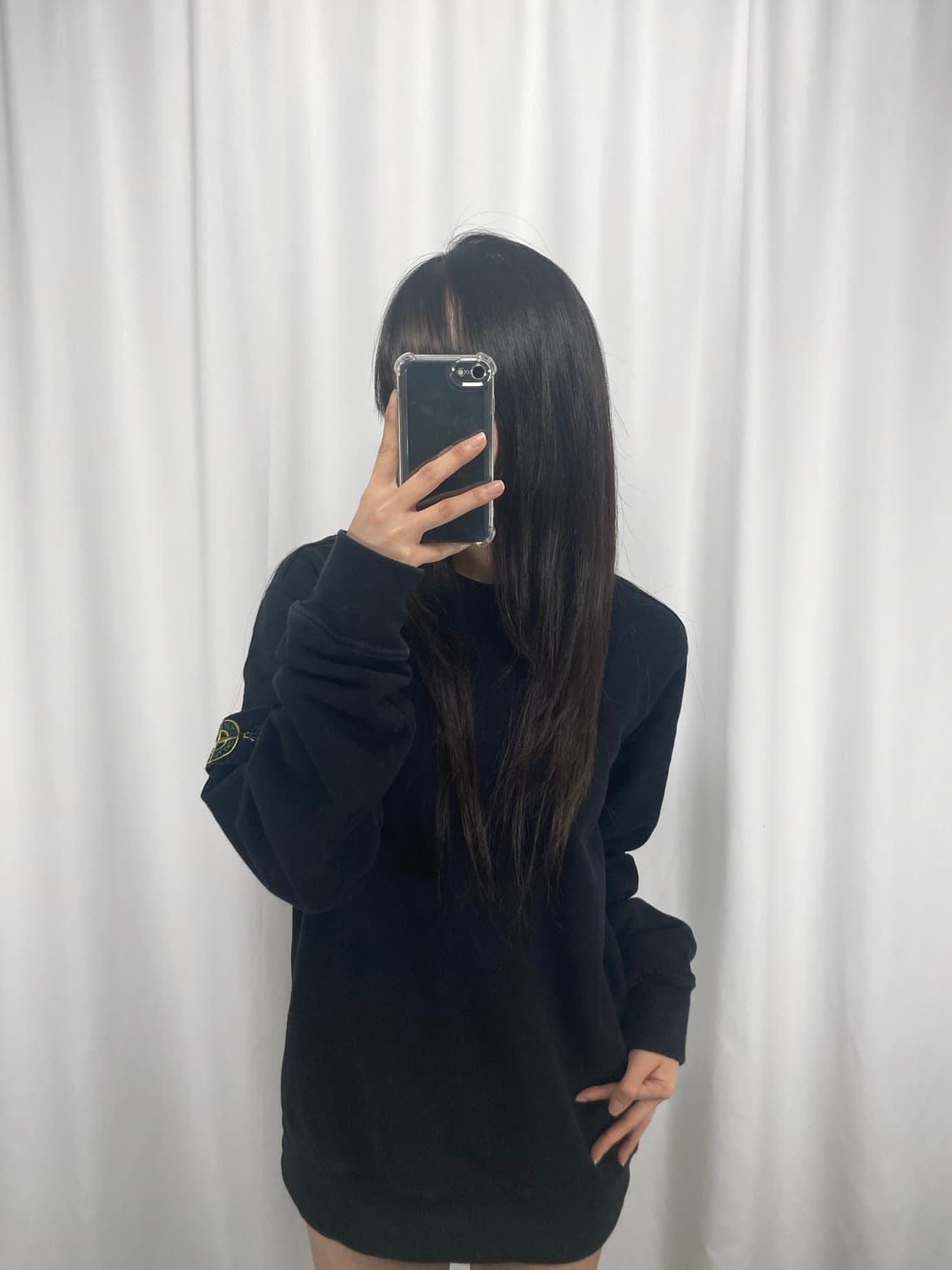 스톤아일랜드 19FW 블랙 맨투맨 상품이미지2