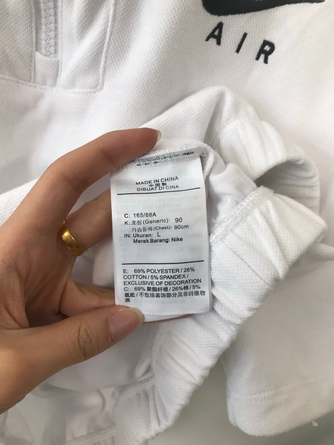 나이키 화이트 반집업 반팔 카라 티셔츠 상품이미지4