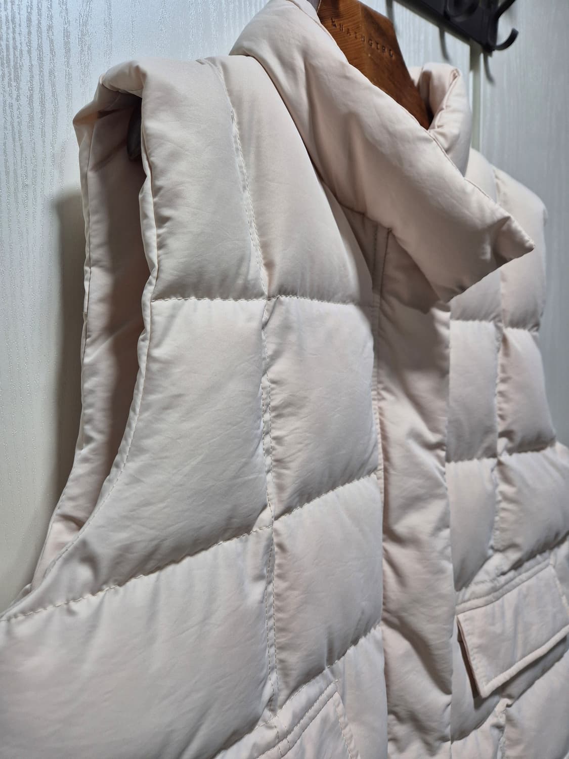 빈티지 아이보리 숏 패딩 조끼 여성용 상품이미지6