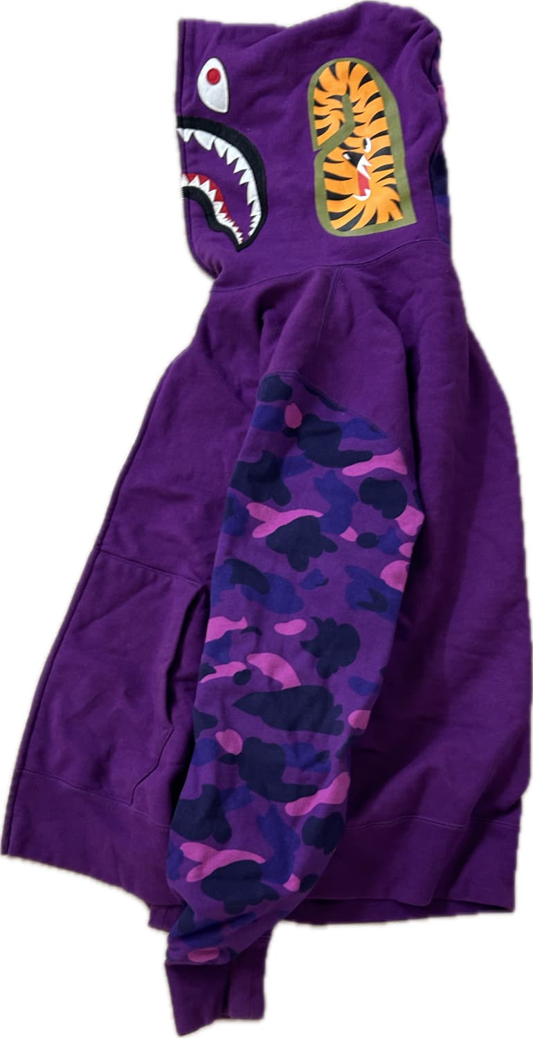 베이프 후드집업 퍼플 xl 상품이미지5