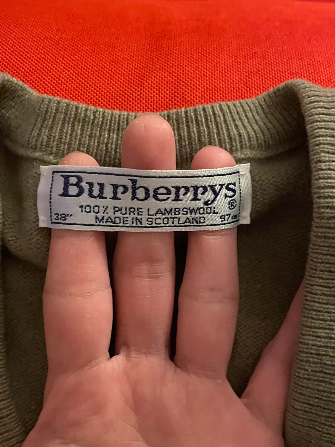 버버리 램스울 체크 니트 38 상품이미지1