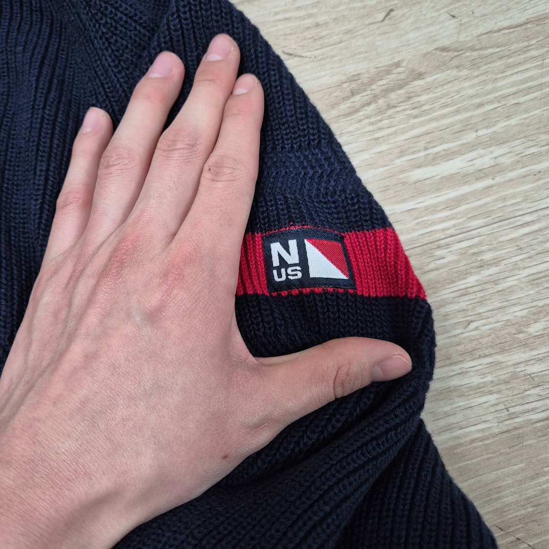 노티카 로고 라인 라운드 니트 S(90) 상품이미지5