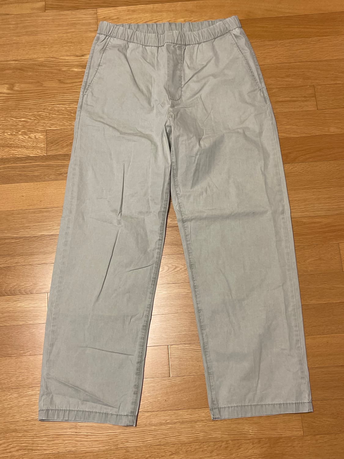 자라 오리진 라이트 베이지 코튼 와이드 팬츠 상품이미지2