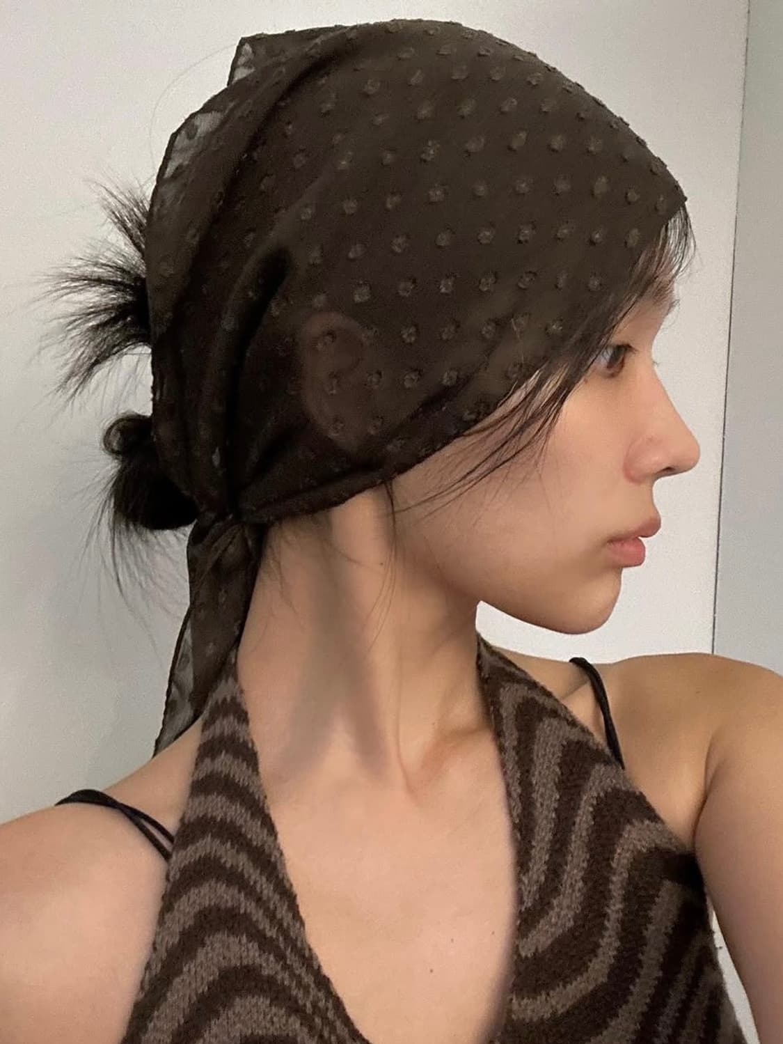 타틸 스카프 브라운 상품이미지4