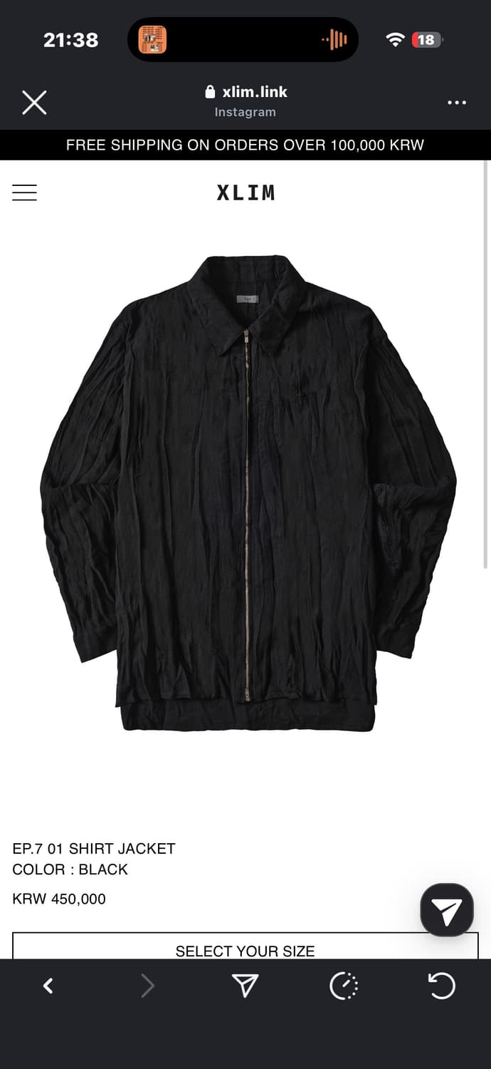 엑슬림 xlim ep.7 SHIRT JACKET 셔츠 상품이미지1
