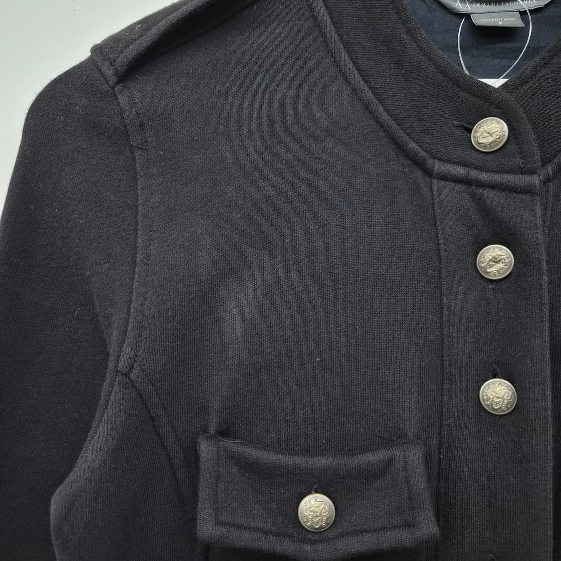 알마니 블랙 밀리터리 스타일 자켓 여성 S 상품이미지3