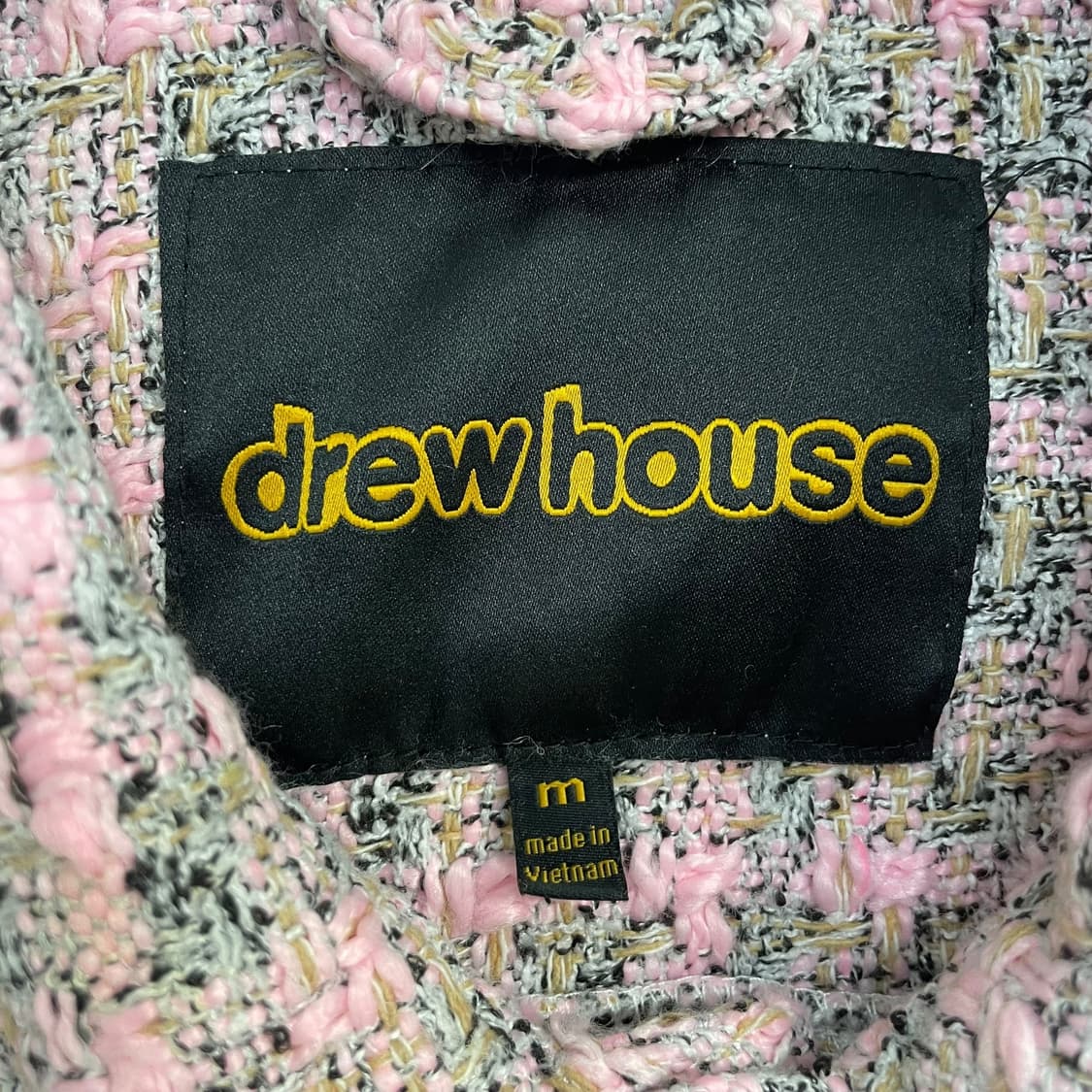 드류하우스 Drew house 스마일 트위드 트러커 자켓 핑크 상품이미지6