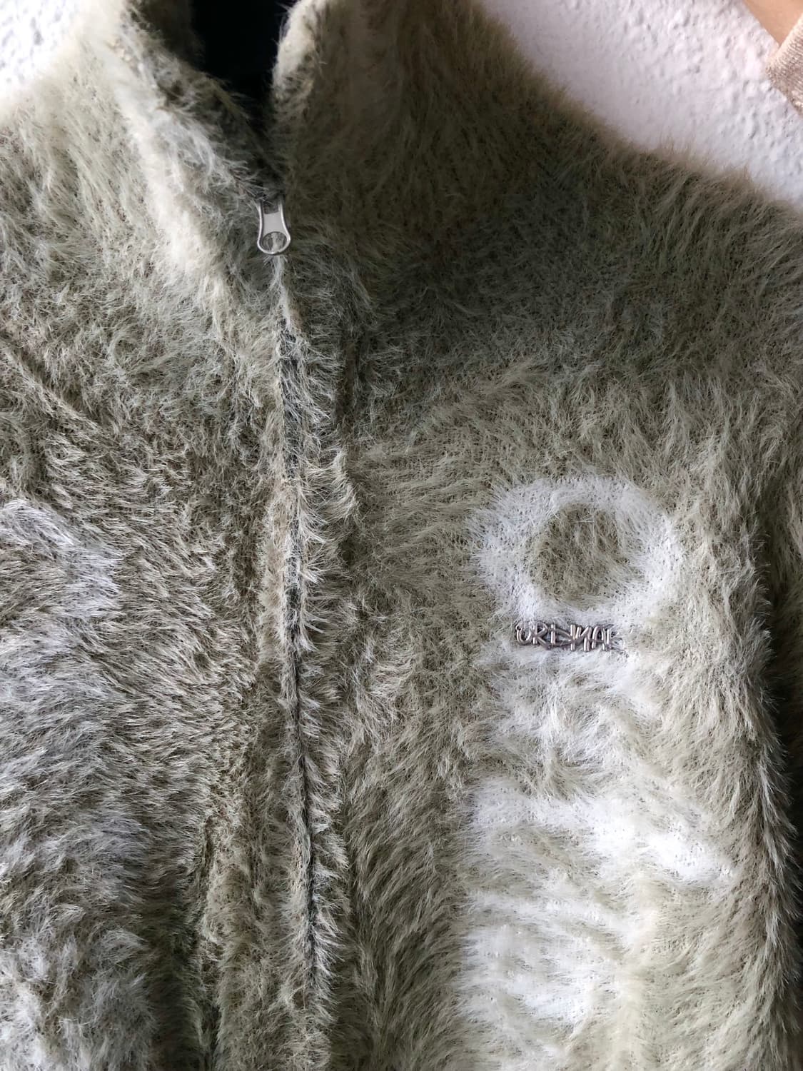 오디너리홀리데이 니트 집업 - 그레이/카키 상품이미지2