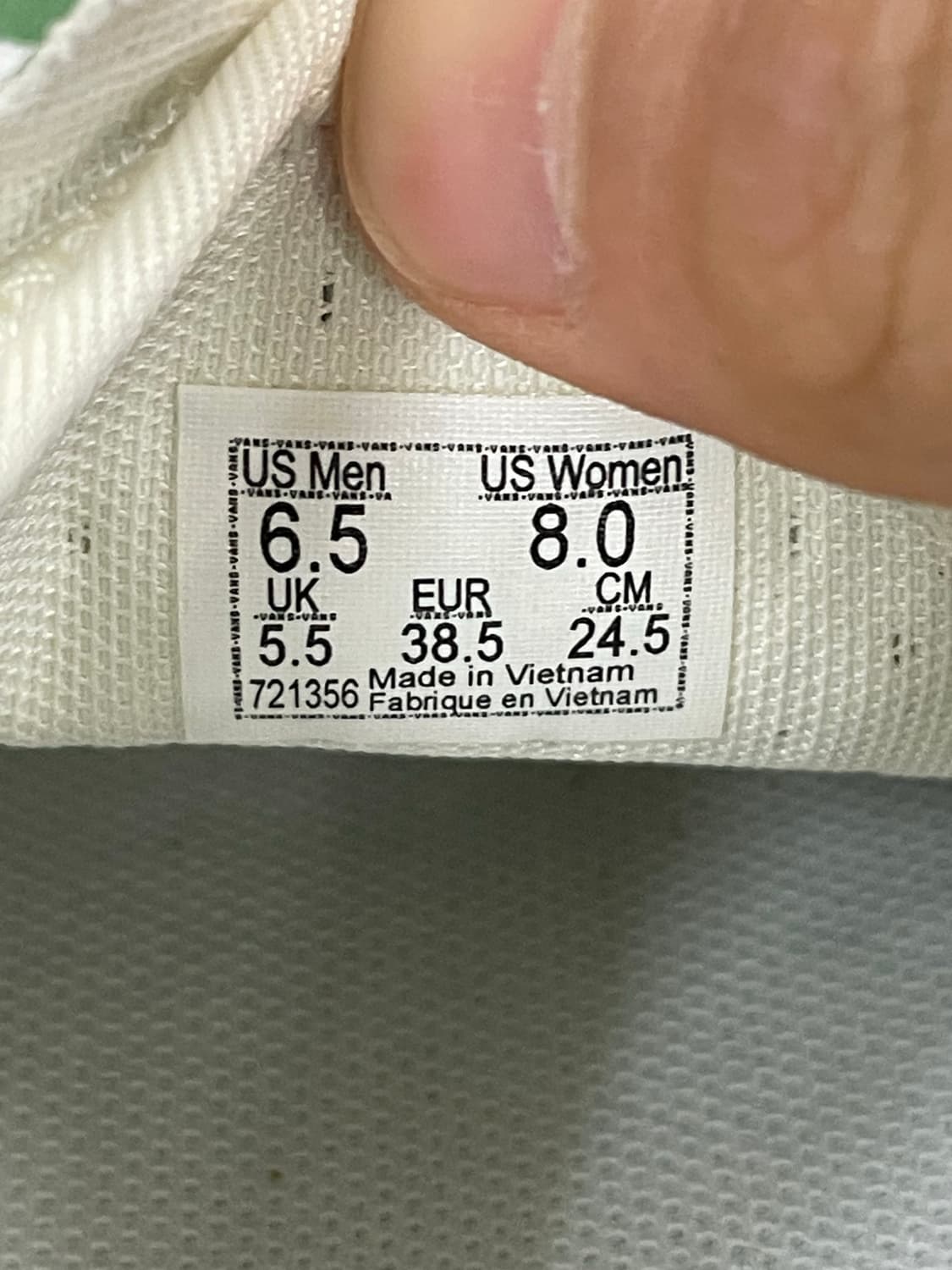 반스 컴피쿠시 원 체크보드 그린 245 (gr-5155) 상품이미지9