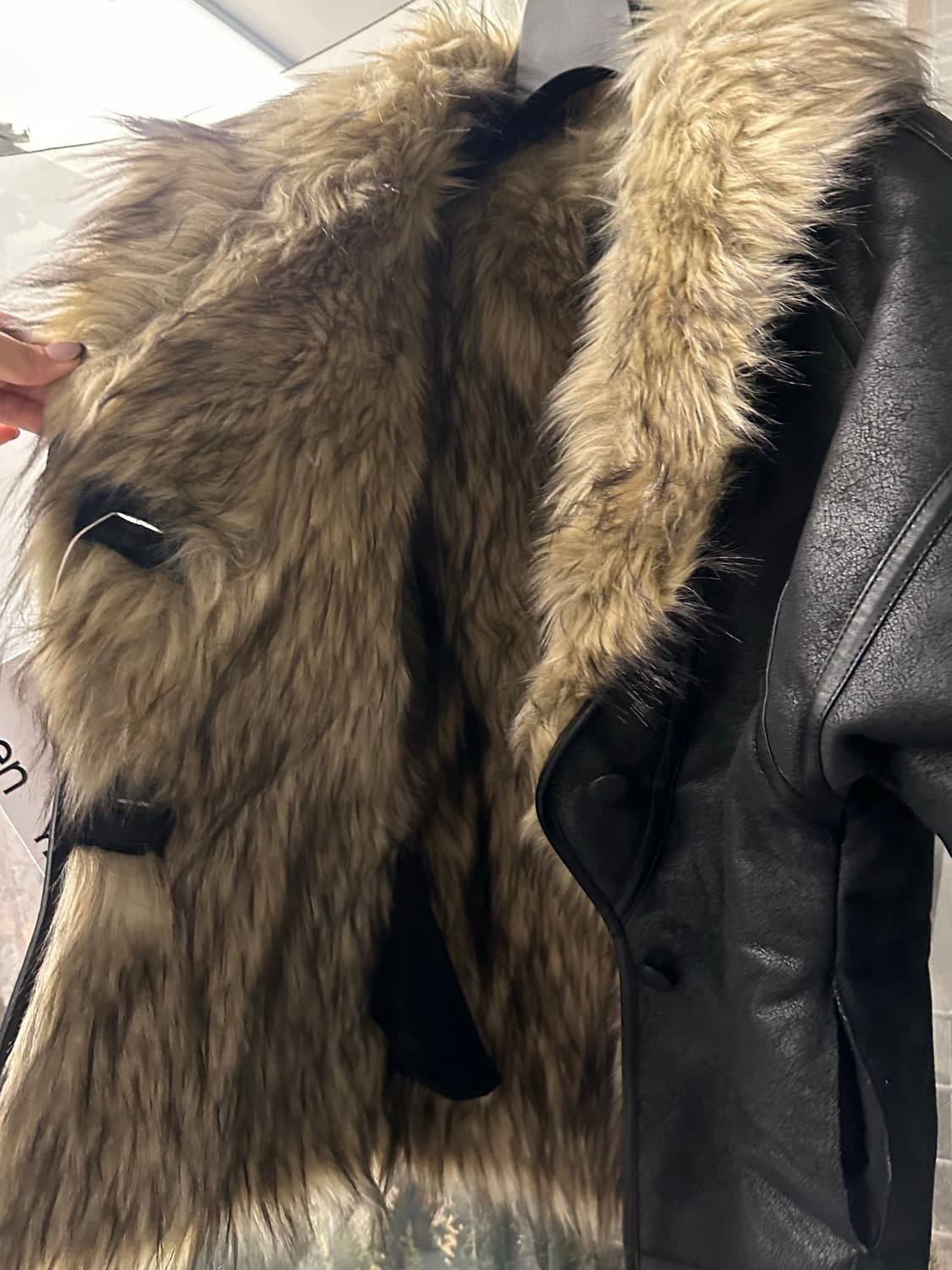 오픈와이와이 open yy 레더 퍼 자켓 새상품 상품이미지4