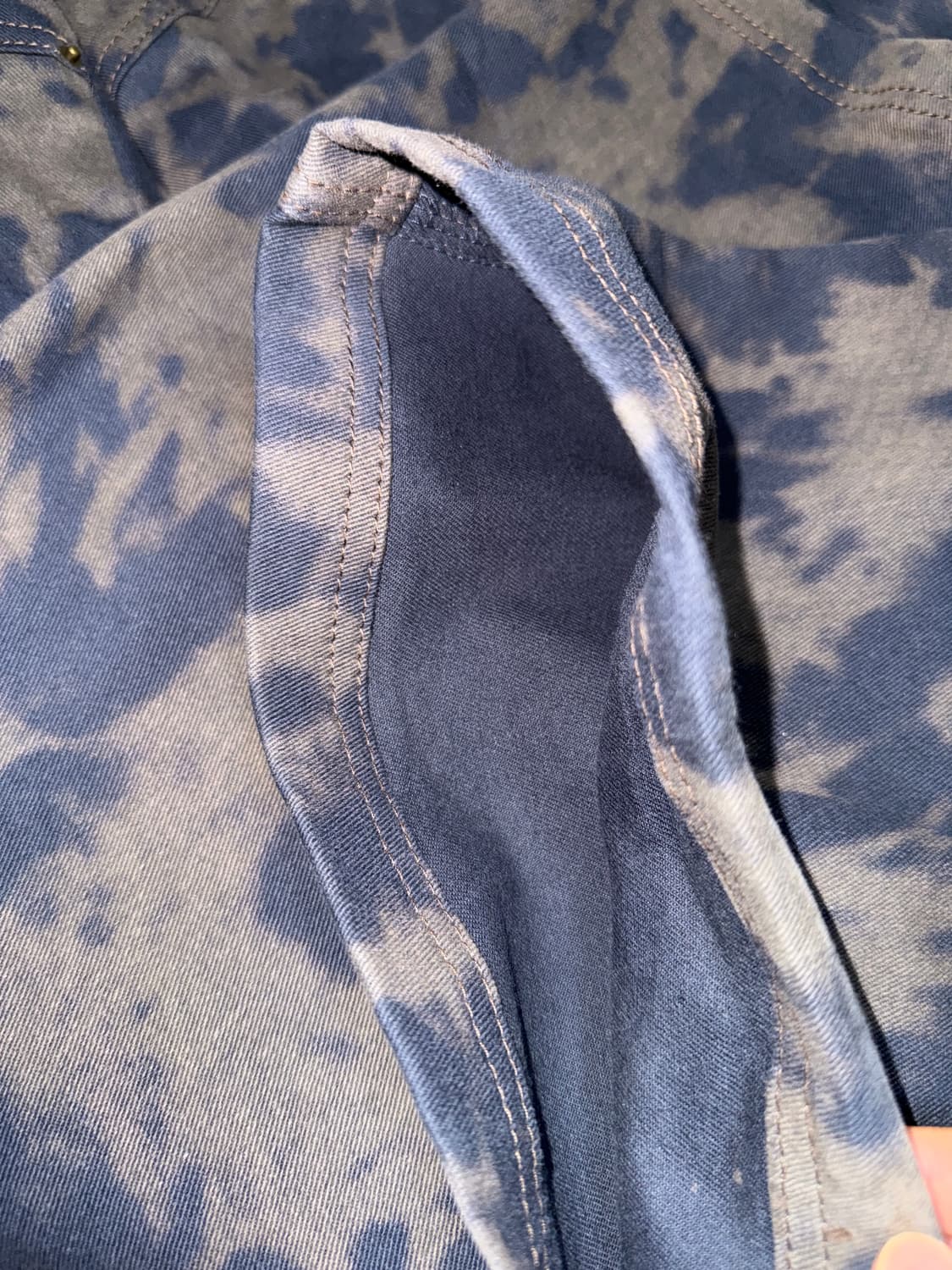 메종미네드 HAZY STAIN WIDE PANTS NAVY 상품이미지3