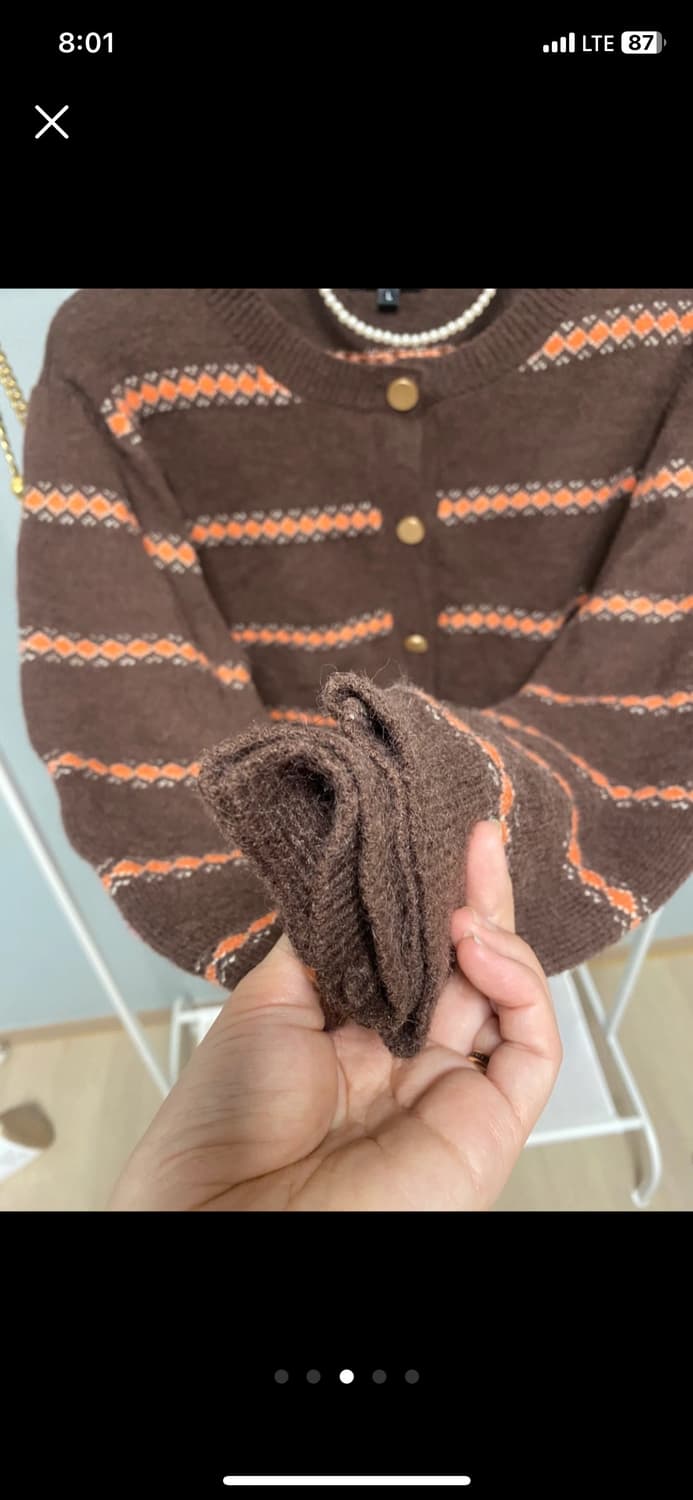 Shein 가디건 브라운 상품이미지3