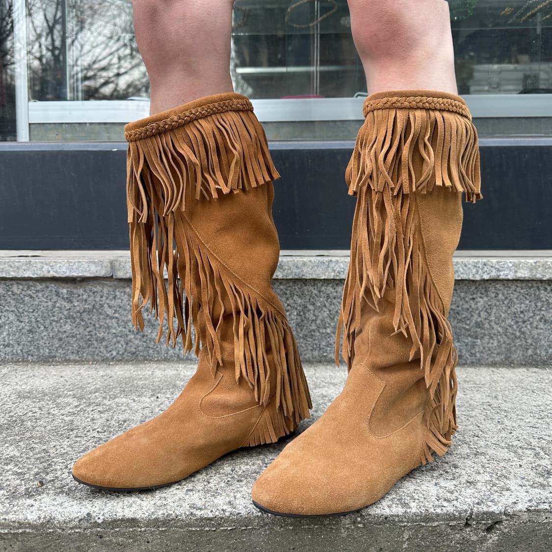 00s 샘 에델만 스웨이드 프린지 포인트 부츠 상품이미지8