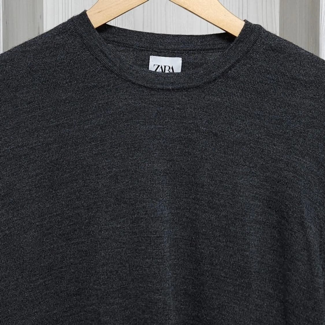 95)ZARA 자라 엑스트라파인 울 니트 차콜그레이 상품이미지2