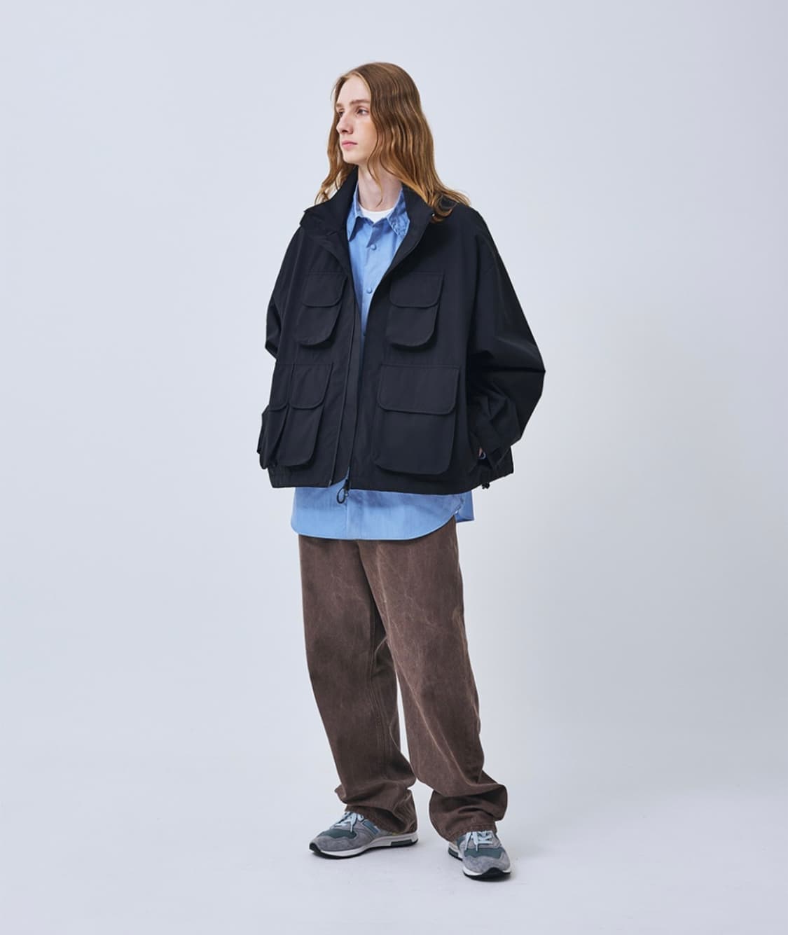 유니폼브릿지 컴포트 데님 서퍼 다잉 팬츠 브라운 상품이미지1