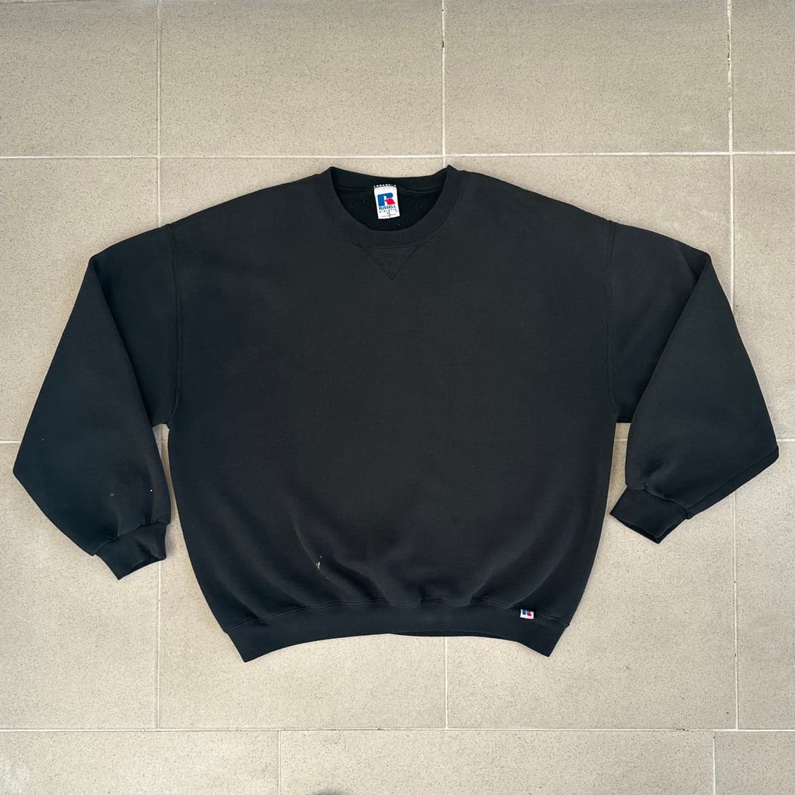 90s 빈티지 러셀 스웻셔츠 블랙 XL 상품이미지1