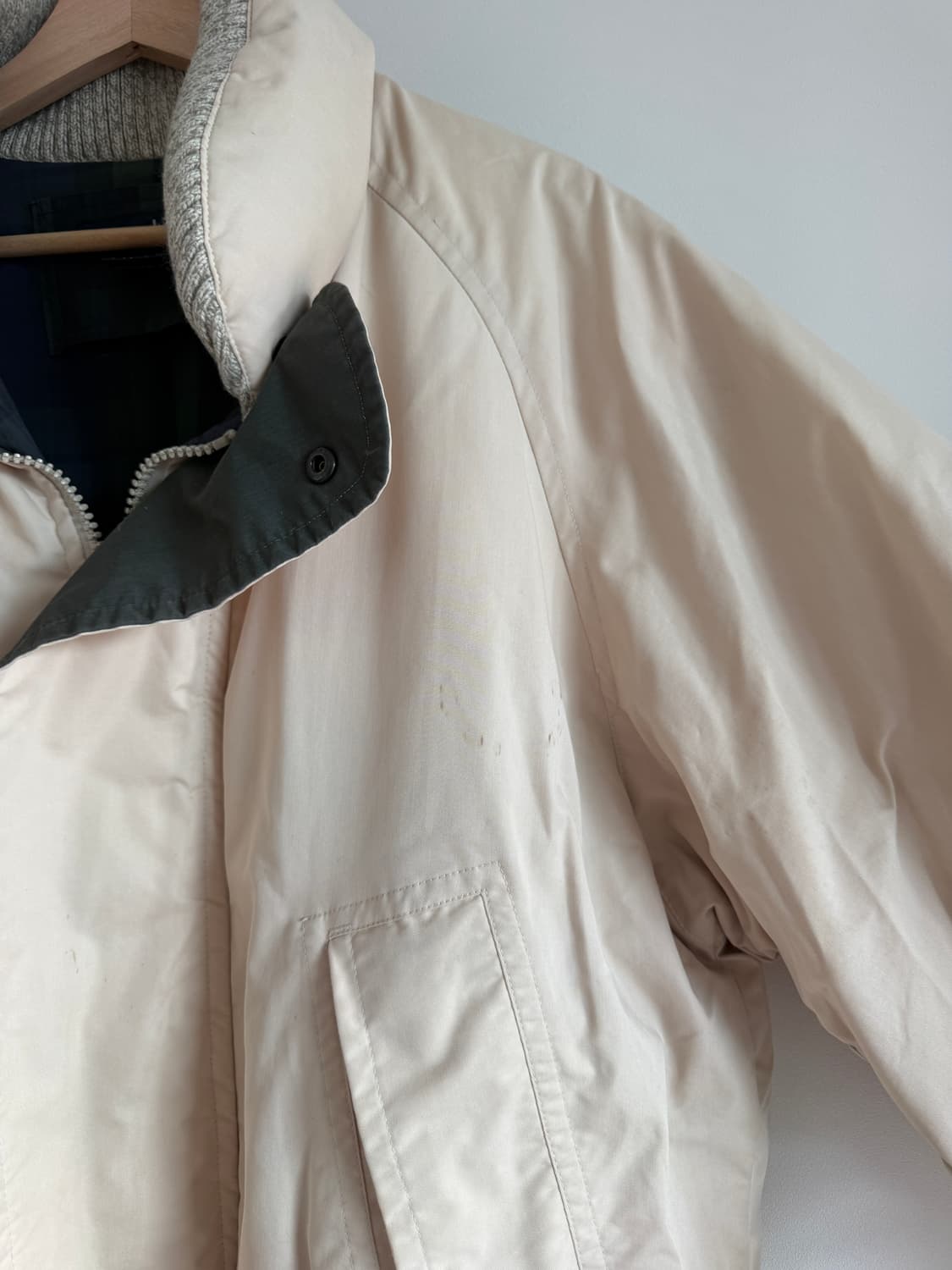 90's 노티카(nautica) 레더 엘보우 봄버 자켓 상품이미지2