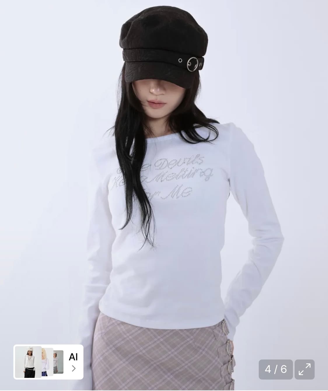 러닝하이 핫픽스 레터링 L/S 티 [화이트] 상품이미지2