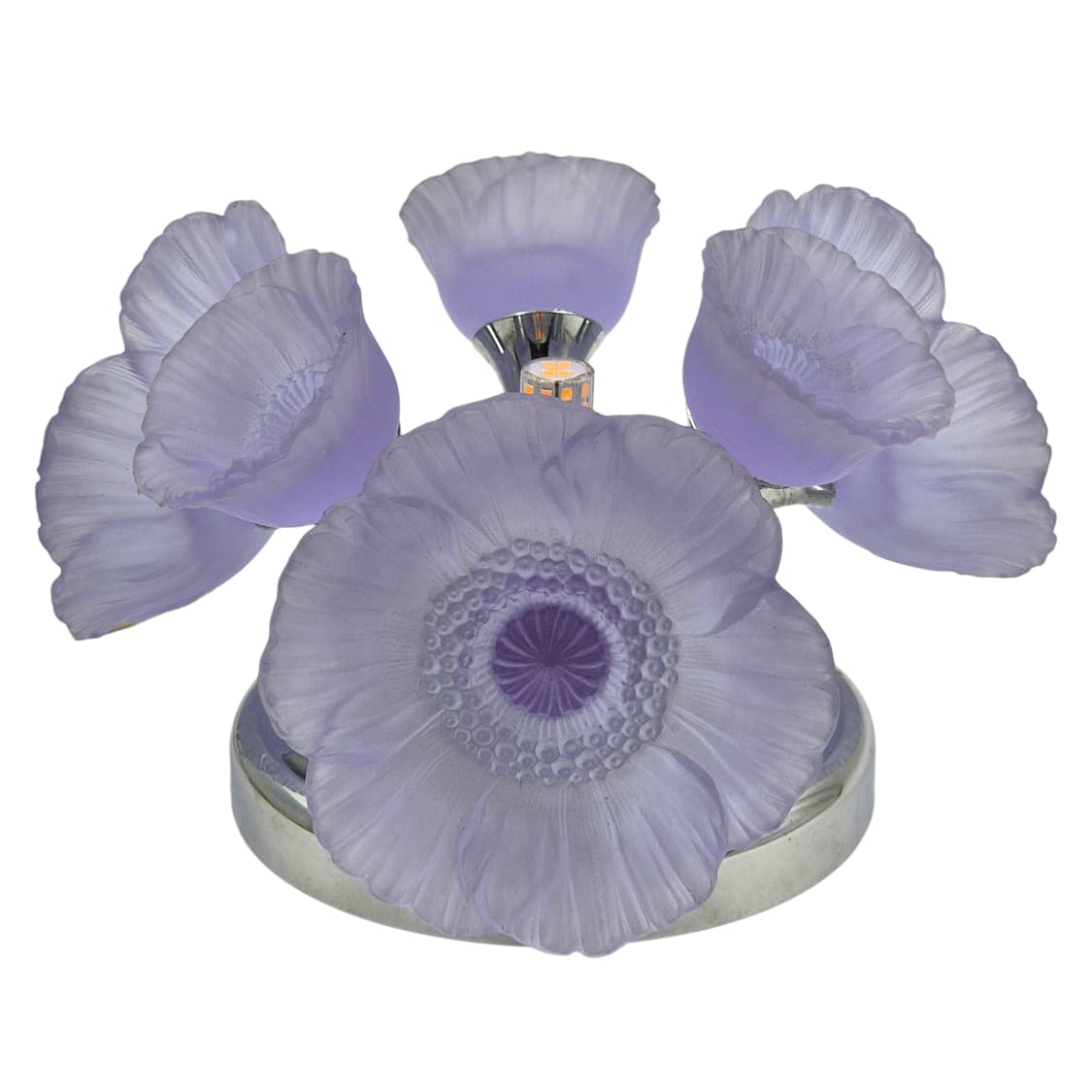 70s 호야 크리스탈 불투명 바람꽃 퍼플 조명 상품이미지4
