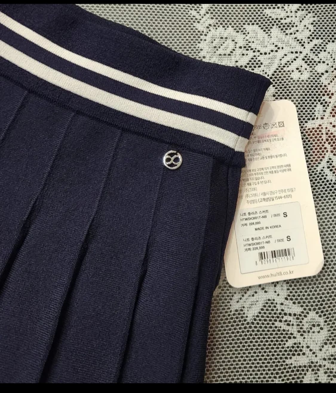 (새상품)위뜨8 니트 플리츠스커트 골프스커트 상품이미지6