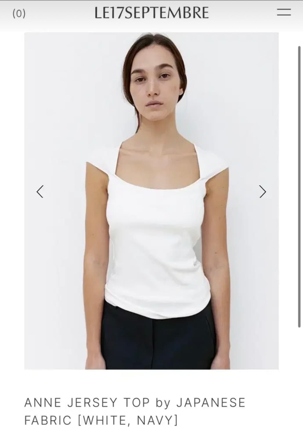 LE17SEPTEMBRE 앤 저지 탑 화이트 상품이미지1