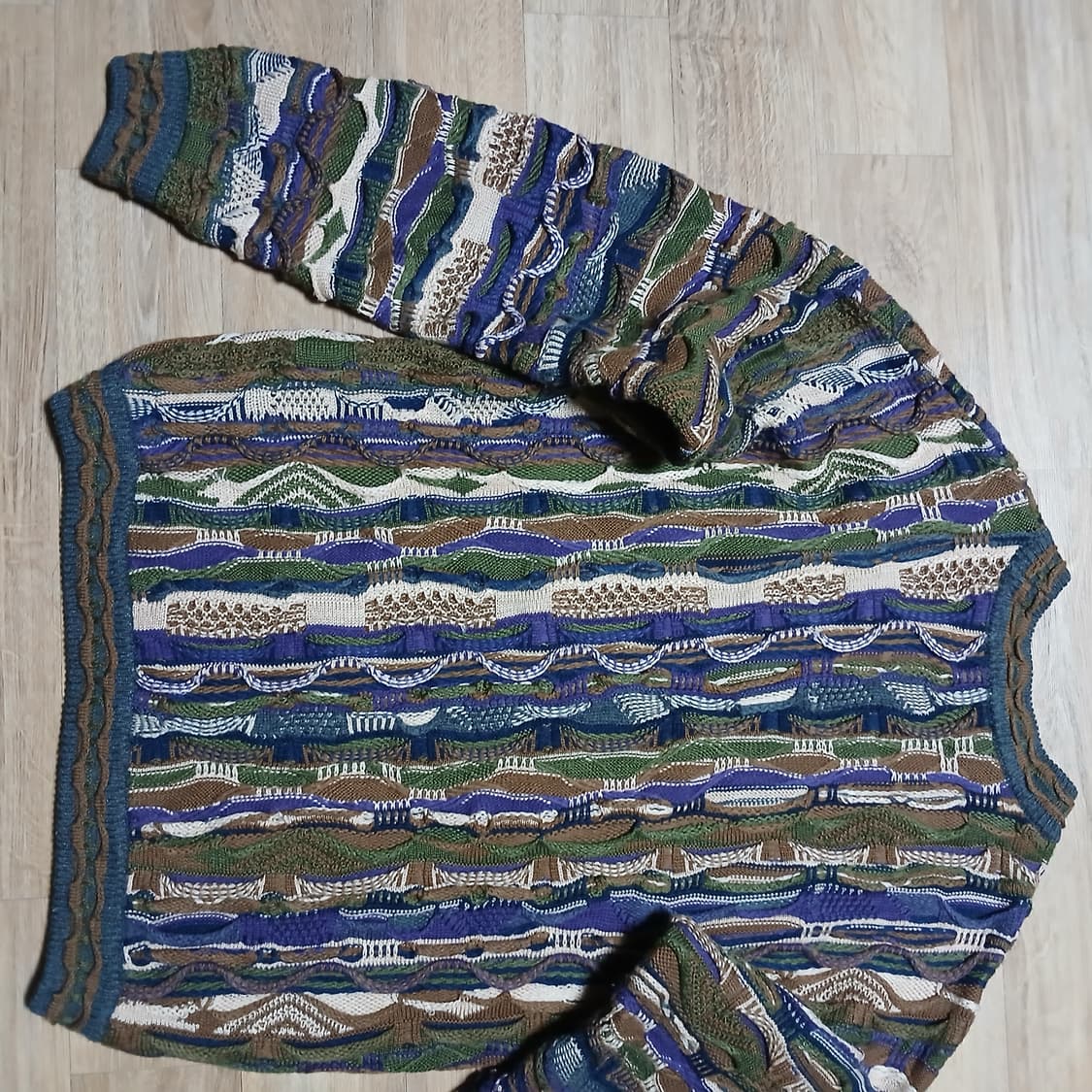 쿠지맛 케이블 울 니트 빈티지 오버핏 상품이미지5