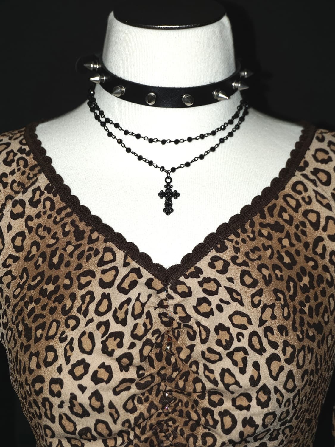 [GK] rhinestone shirring gyaru t  상품이미지4