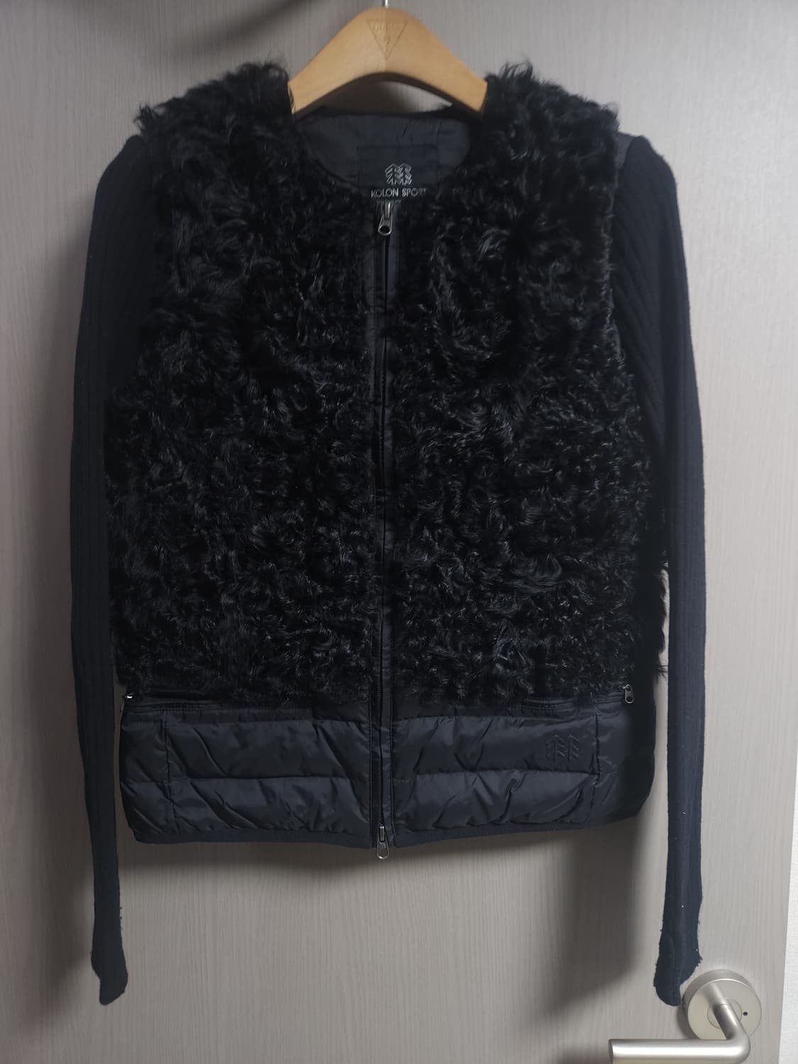 코오롱 구스 경량패딩 니트가디건, M 상품이미지1