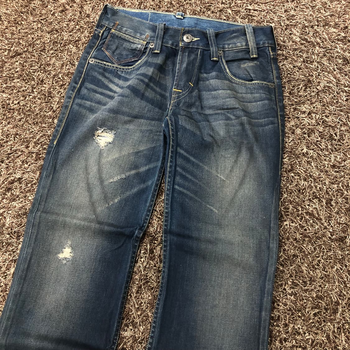 리바이스 504 스트레이트 워싱 데님 팬츠 상품이미지3