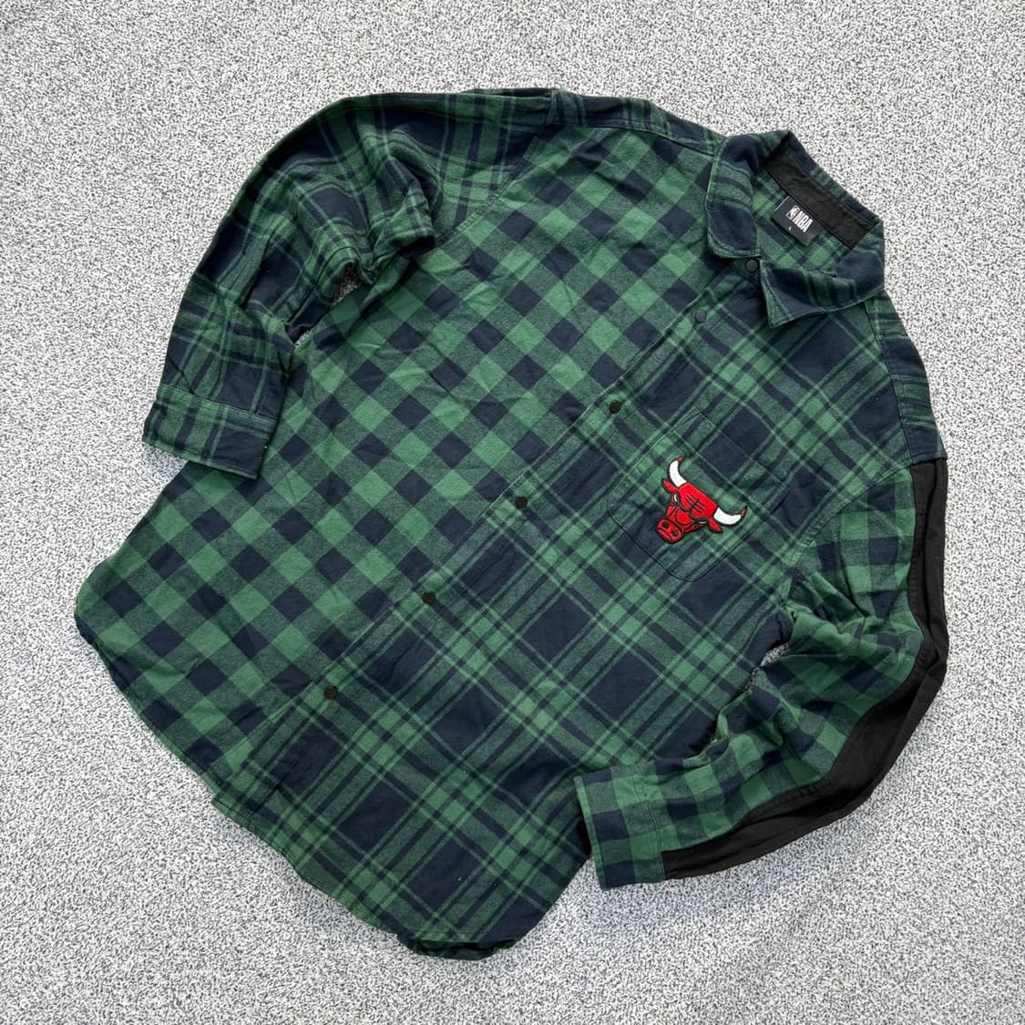 L NBA 시카고불스 체크 셔츠 남방 0402J 상품이미지1