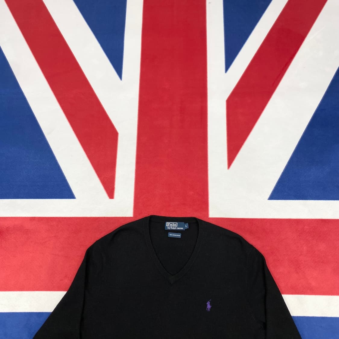 폴로 브이넥 니트 L  상품이미지2