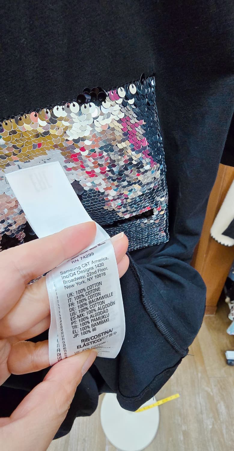 정품 DIESEL/디젤 스팽글 로고 반팔티 (55~77) 새상품✨ 상품이미지5