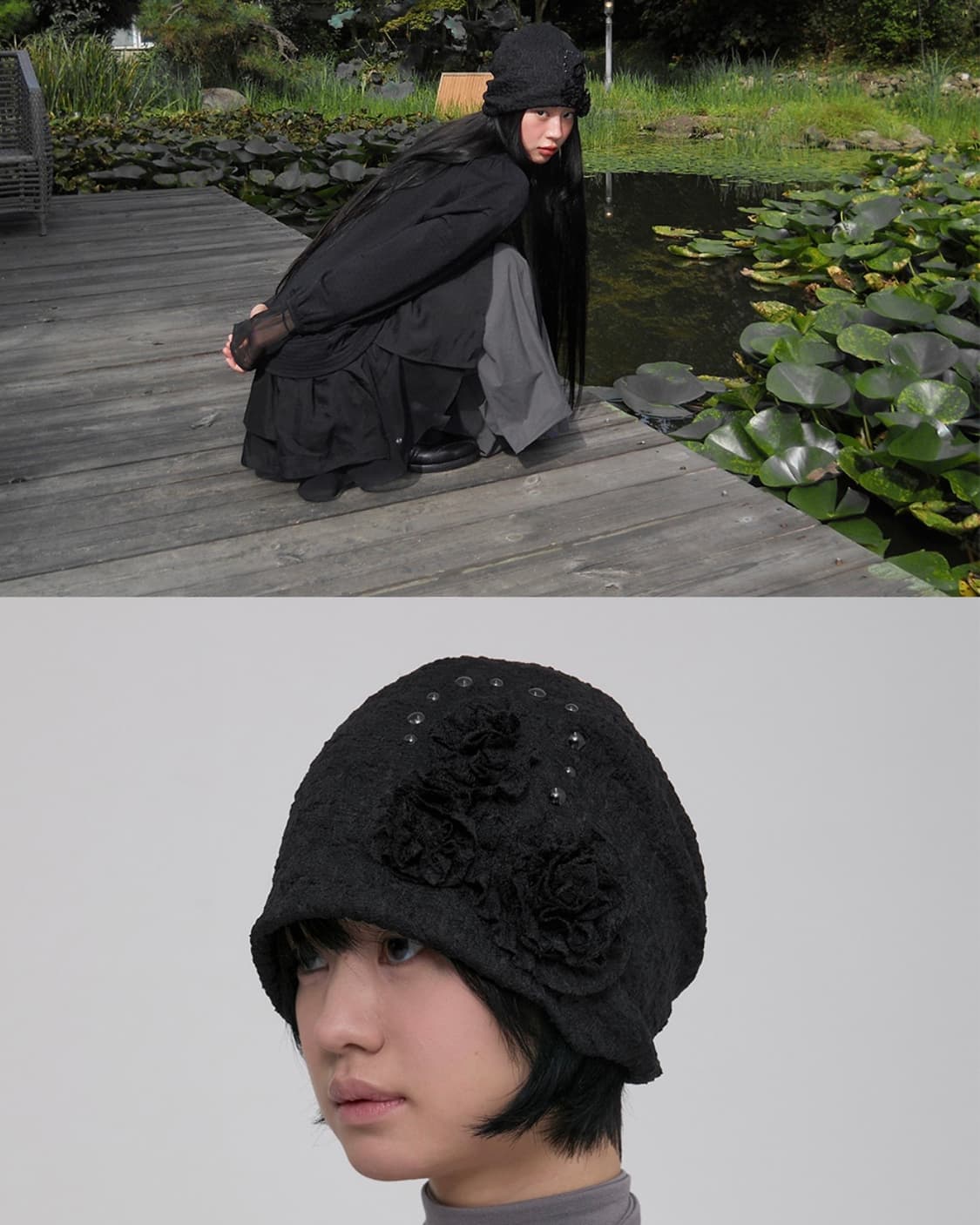 플레어업 러플 셔링 비니 상품이미지1