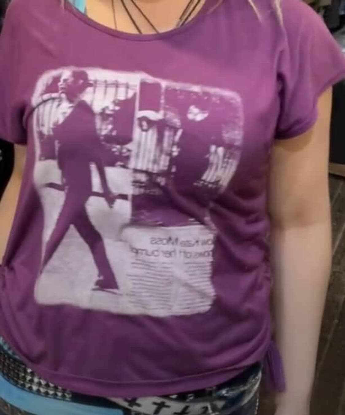 Y2K girl printing shirt 상품이미지2