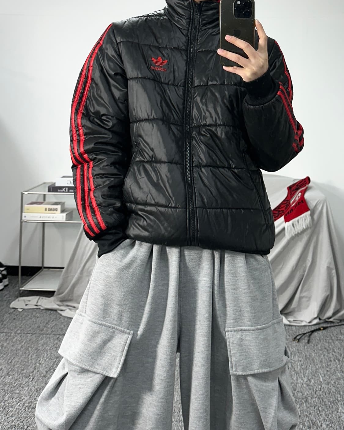 아디다스 00s AC 밀란 리버시블 경량 패딩 L 상품이미지5