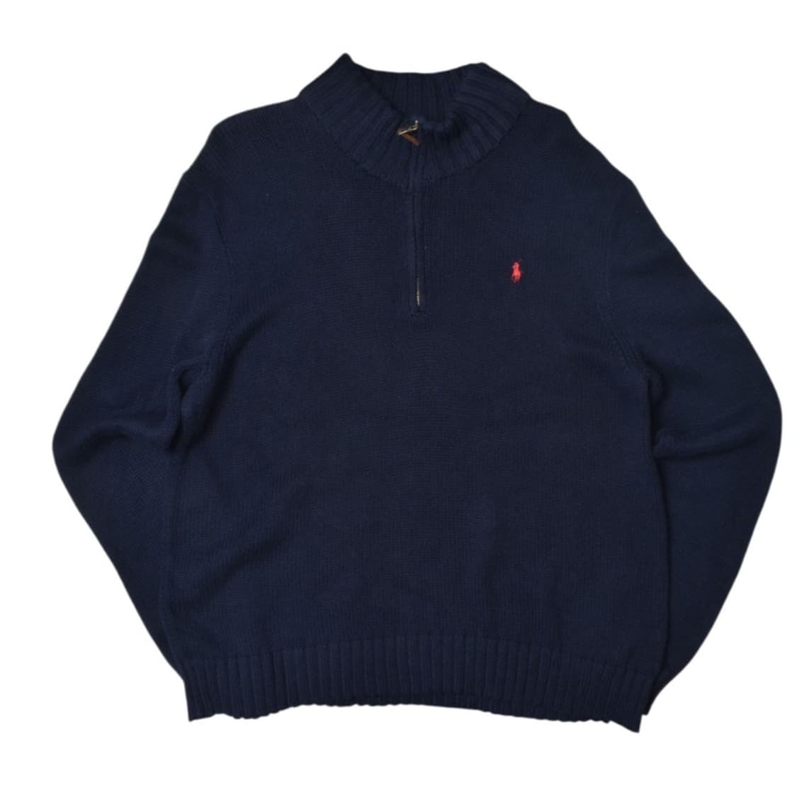 폴로 랄프로렌 헤비 코튼 반집업 니트 XXL N1121 상품이미지2