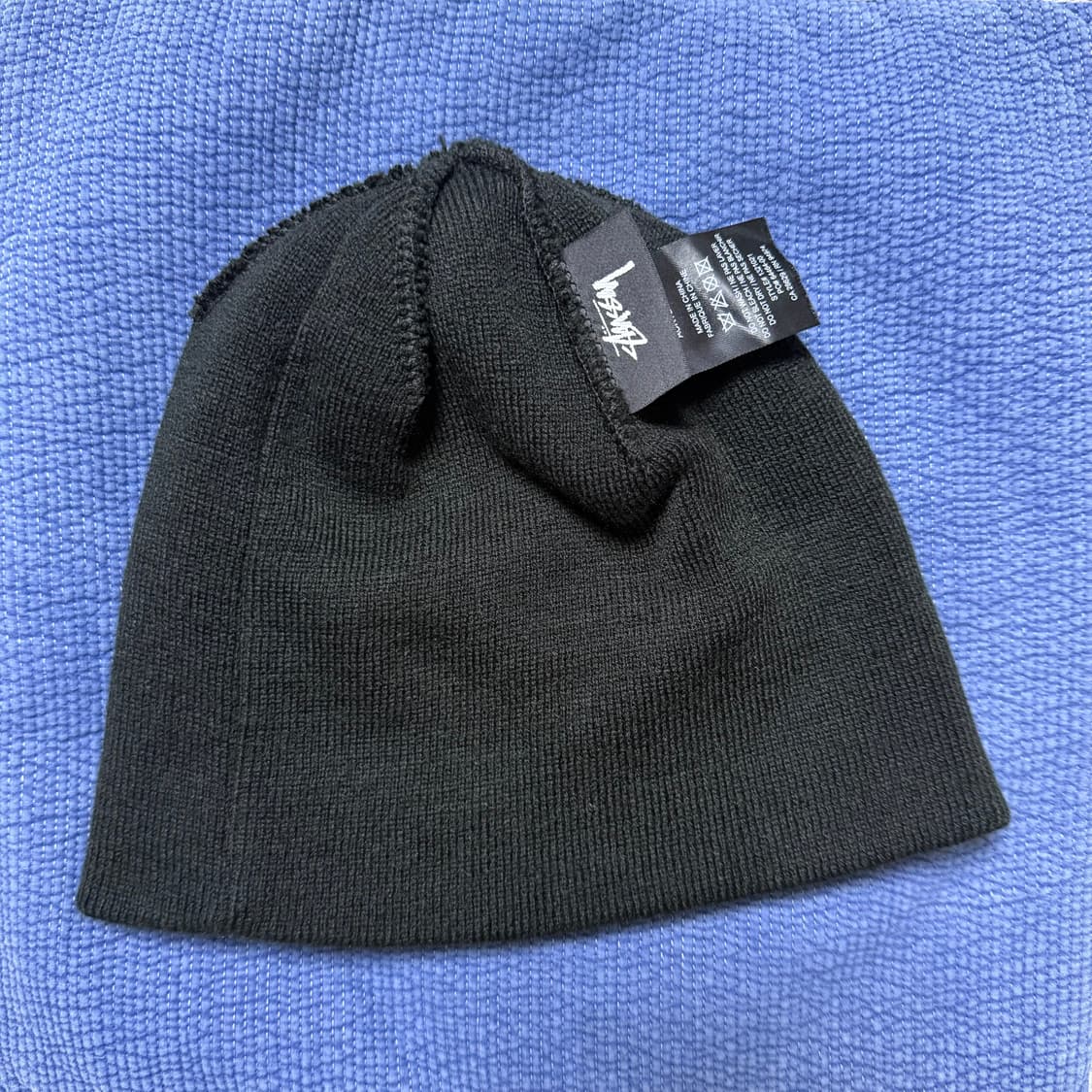 스투시 헬베티카 자카드 비니 블랙 상품이미지5